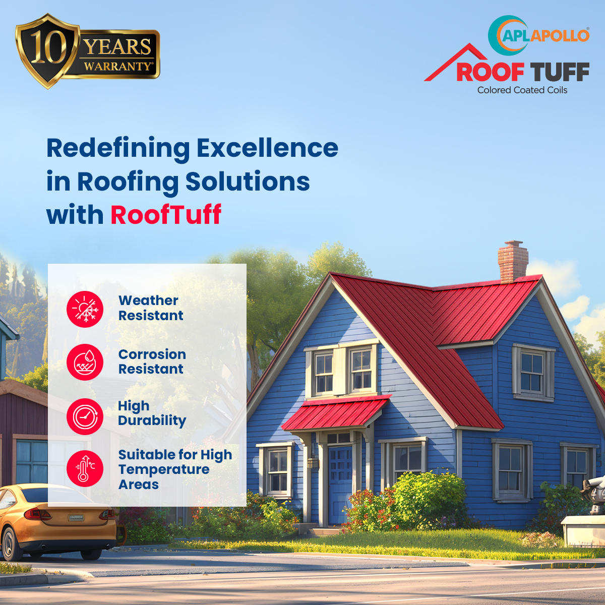 Ready to elevate your roofing game? Experience the RoofTuff advantage! From unmatched durability to superior performance, RoofTuff sets the standard for excellence in roofing solutions. Choose #APLApollo #RoofTuff and transform your home today.