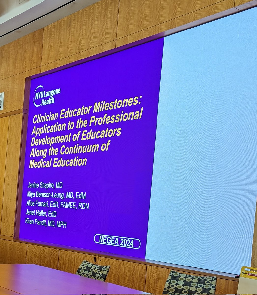 Up bright and early for <a href="/TheNEGEA/">TheNEGEA</a> session on Clinical Educator Milestones. #negea2024 #negea