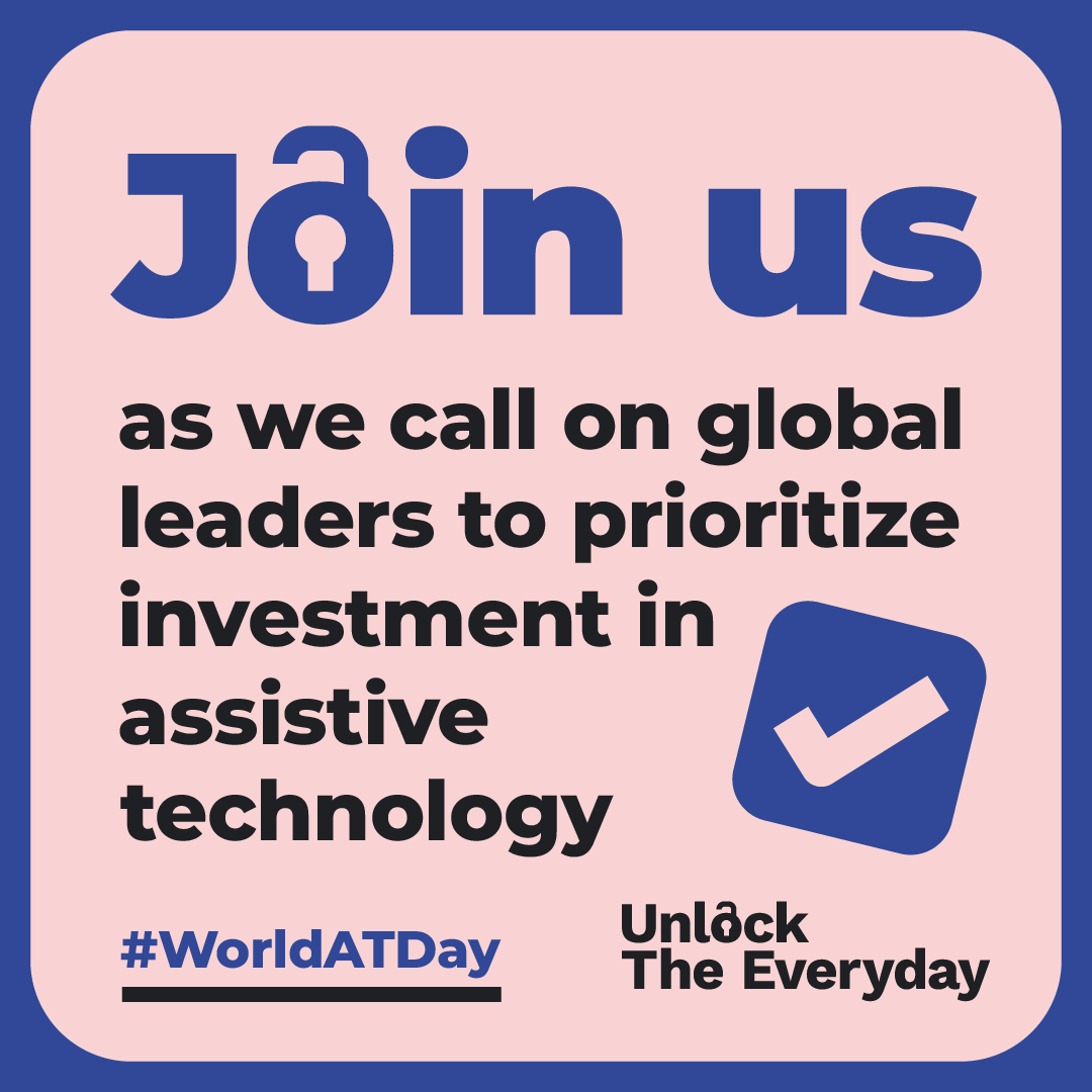 #AssistiveTechnology not only allows people to participate in everyday activities – it also restores independence and dignity. 
We join the #UnlockTheEveryday campaign on the first #WorldATDay in calling for improved access to #AT
<a href="/Unlock_Everyday/">UnlockTheEveryday</a>