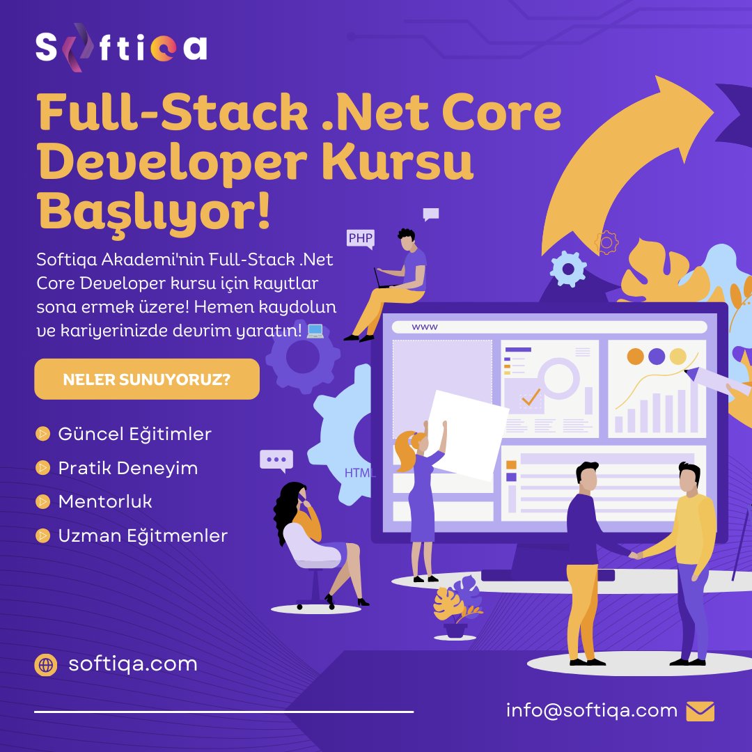 softiqaa's tweet image. Son Çağrı! Kayıtlar Sona Eriyor!
#SoftiqaAkademi #NetCoreDeveloper #YazılımEğitimi #KayıtZamanı #OnlineEğitim #KariyerFırsatları