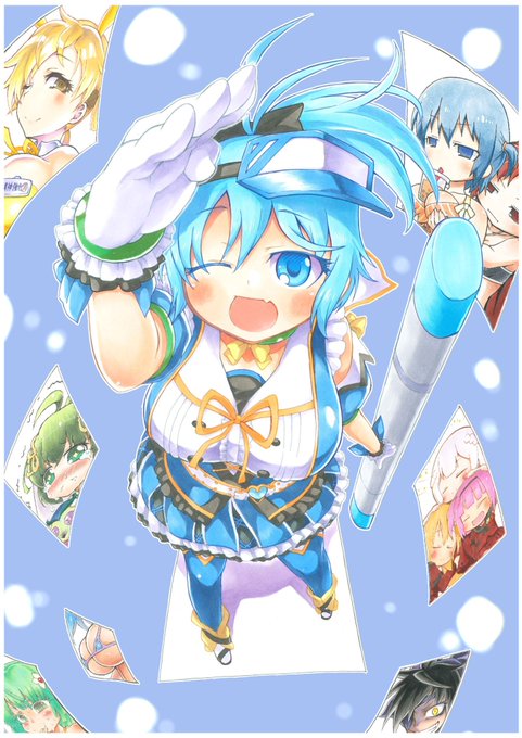 マギレコで人生初めての同人誌出した時の表紙
まだデジタル始めたてでアナログメインで描いてたなぁ〜 