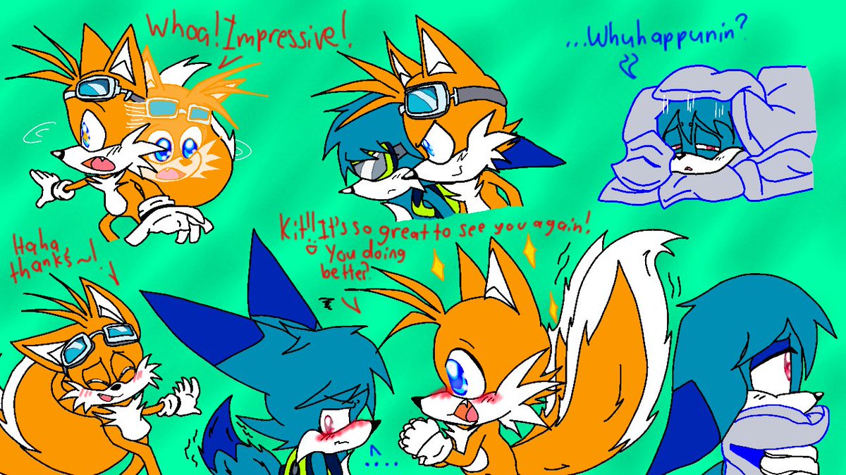 RockyStone99's tweet photo. Tails & Kit were both so adorable in the latest issue 🥺🧡💙more Kittails art to come in the near future :3 #kittails #kitails #kitxtails #tailsxkit #kitsunamixtails #tailsxkitsunami #milestailsprower #tailsthefox #kitsunamithefennec #idwsonic #sonicthehedgehogfanart #tailsunami https://t.co/o05vq6TeeC