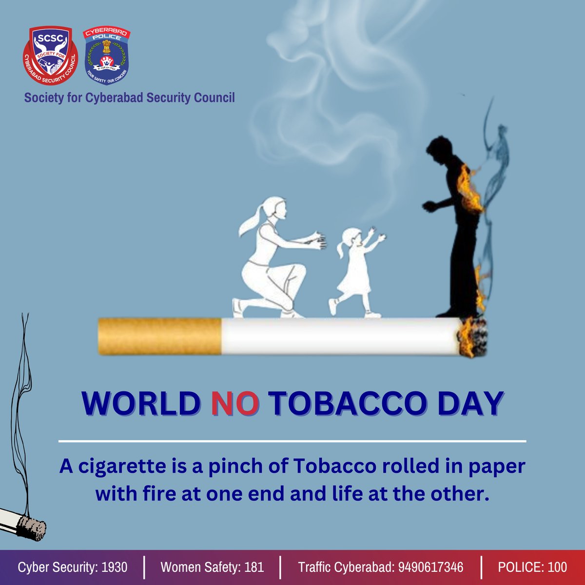 This World No Tobacco Day, choose life over smoke. Break free from the habit and breathe easier. Your future self will thank you.

🚭 Let's make every day a no tobacco day!

#WorldNoTobaccoDay #ChooseLife #QuitSmoking #HealthyLiving #BreatheEasy