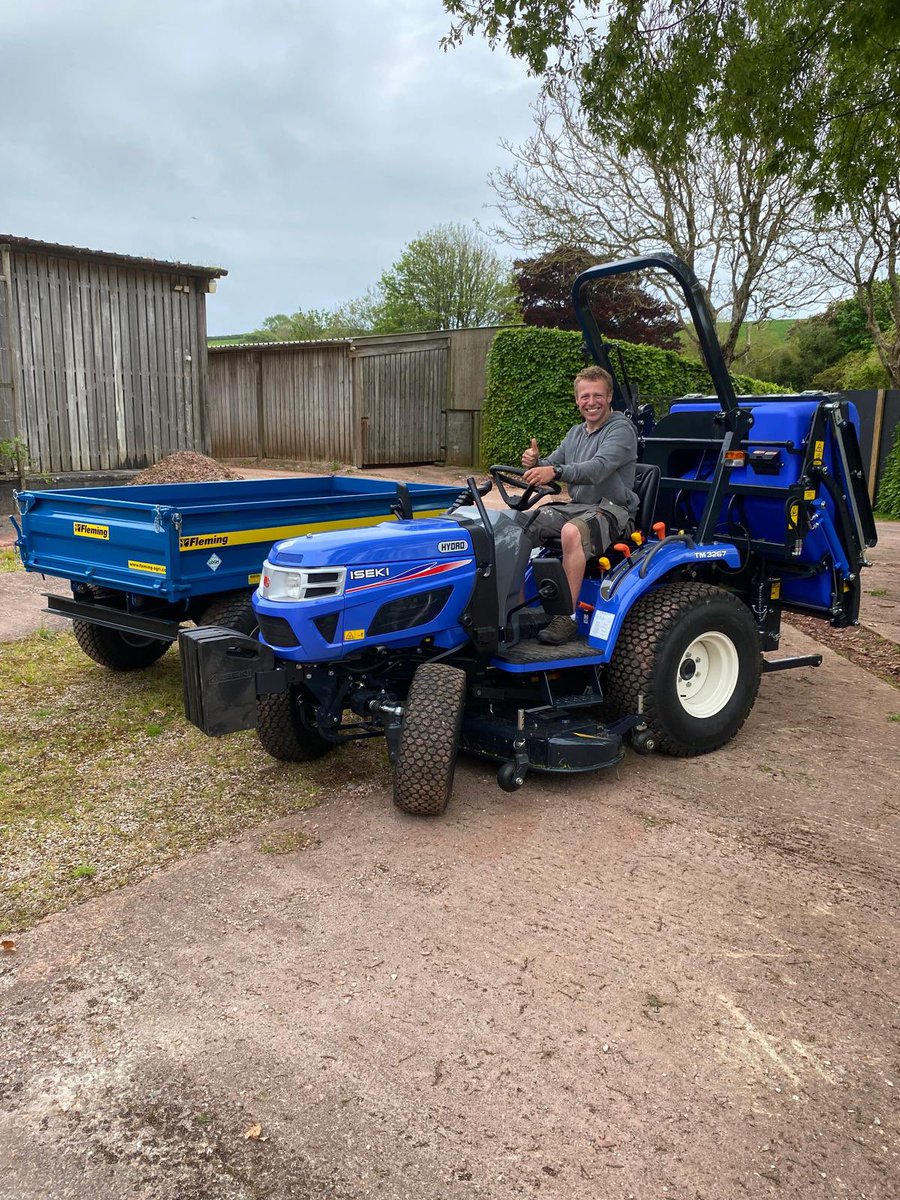 Here’s a lovely package DGM supplied to a private estate recently. This consisted of an Iseki TM3267 HST Tractor fitted with Deck, Collector, MX Front Loader and Fleming 2T Tipping Trailer. Thanks to our customer for this fantastic order! ☺️ <a href="/IsekiUk/">ISEKI UK</a> <a href="/FlemingAgri/">Fleming Agri-Product</a> <a href="/DevonGardenMach/">Devon Garden Machinery</a>