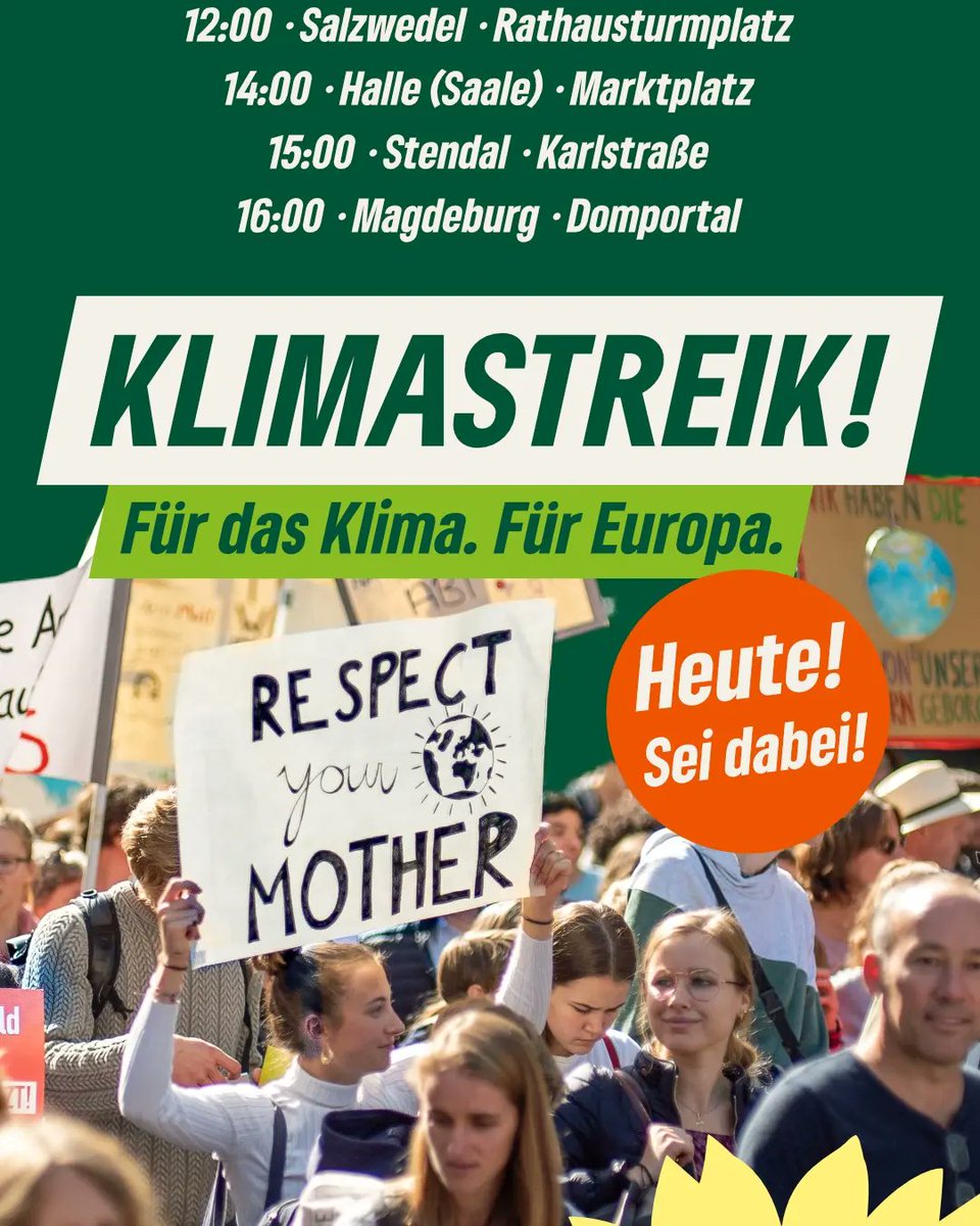 AltmarkGruene's tweet photo. Wir #machenwaszaehlt und sind daher heute in @Stadt_Stendal mit dabei.
Nicht nur dort und nicht nur heute setzen wir uns für #Klimagerechtigkeit ein

#Klimastreik 
#klimaschutz
@FFF_Stendal https://t.co/WY11fUdUMn