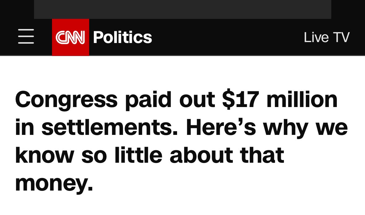 🚨Congressmen paid $17 million of TAXPAYER MONEY for undisclosed hush payments to cover up sexual harassment claims. Meanwhile candidate Trump allegedly used HIS MONEY for a $130,000 hush payment and he’s convicted of 34 felonies for not disclosing. cnn.com/2017/11/16/pol…