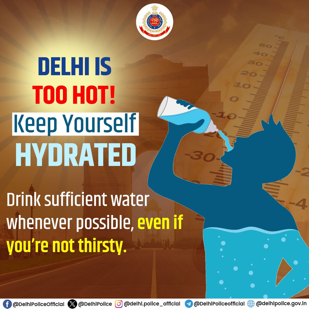 Stay Alert, stay safe and keep yourself #Hydrated #DPCares