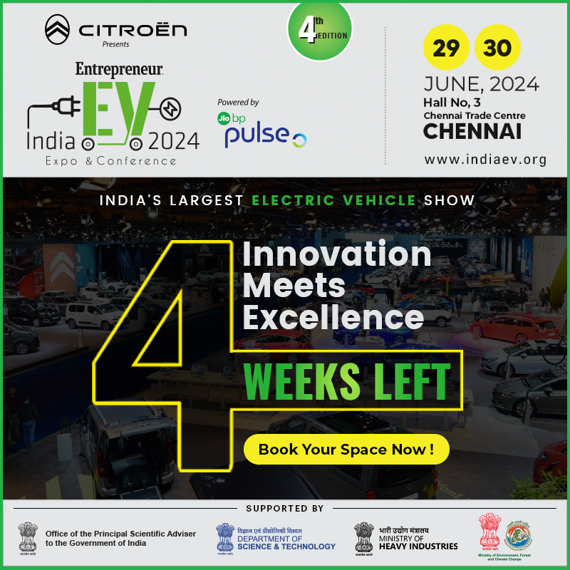 🤩Only 4 weeks left! Join us at India EV 2024 Expo & Conference on June 29-30 in Chennai. Book now!⚡

Exhibit now:-www.indiaev.org/exhibitionlp.php?id=SM-APARNA
Website:-www.indiaev.org/
#ElectricVehicle #IndiaEVShow #RenewableEnergy #EntrepreneurIndia