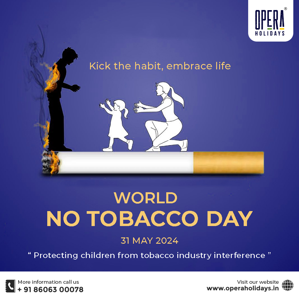 Today is World No Tobacco Day, a reminder of the devastating impact of tobacco on health. Let's work together to create a healthier, smoke-free future.
World No Tobacco Day!!🚭
.
.
.
#WorldNoTobaccoDay #WorldNoTobaccoDay2024 #TobaccoFree #QuitSmoking #SmokeFree #OperaHolidays