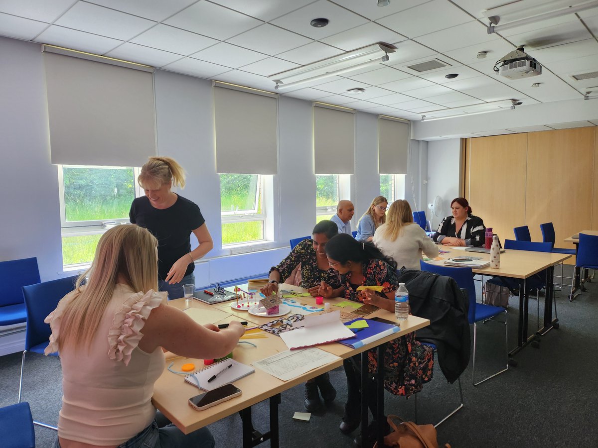 Our newest cohort of QI practitioners finding their inner children with an island building activity! @ENQuiderJr @PRFitzsimmons #QI #learningisfun