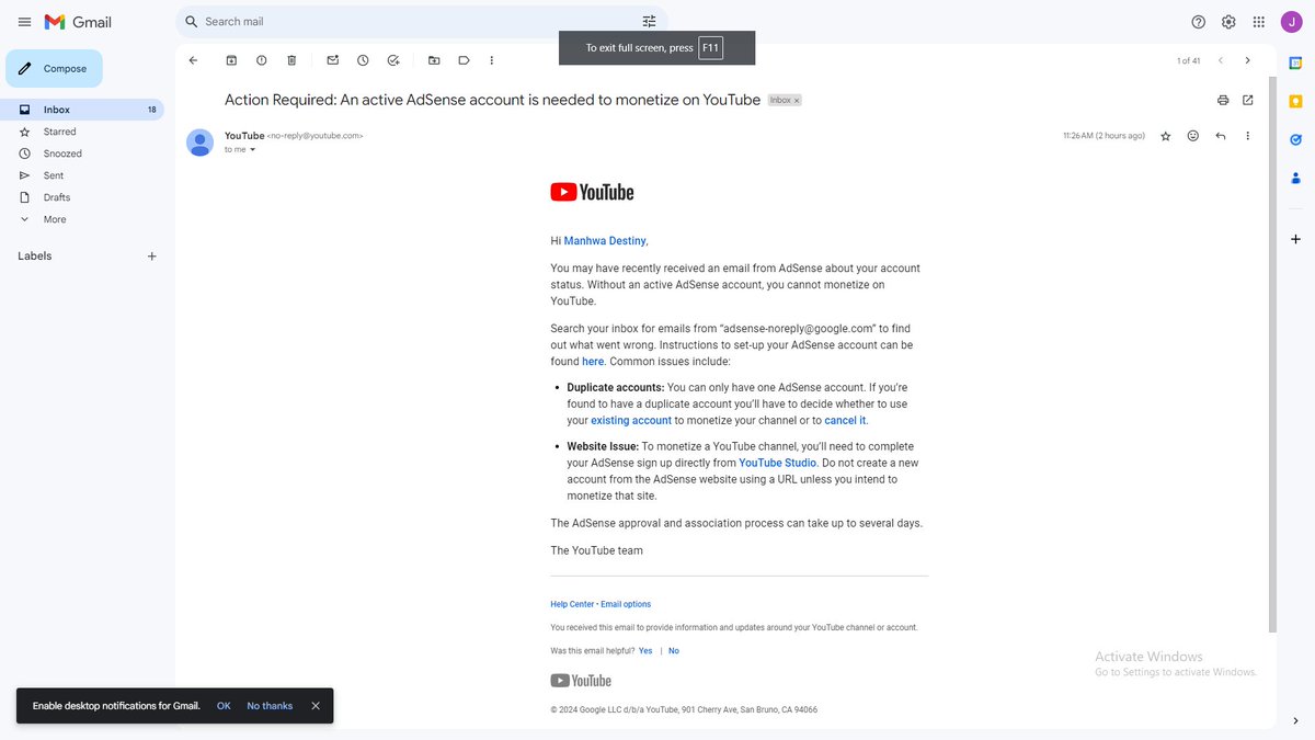 DMHedge's tweet photo. @TeamYouTube  Could you help us with our problem with an error from adsense? We did our best to monetize our channel and it keeps having error.

https://t.co/dSI2pBsniI https://t.co/KV1TLv3Dg9