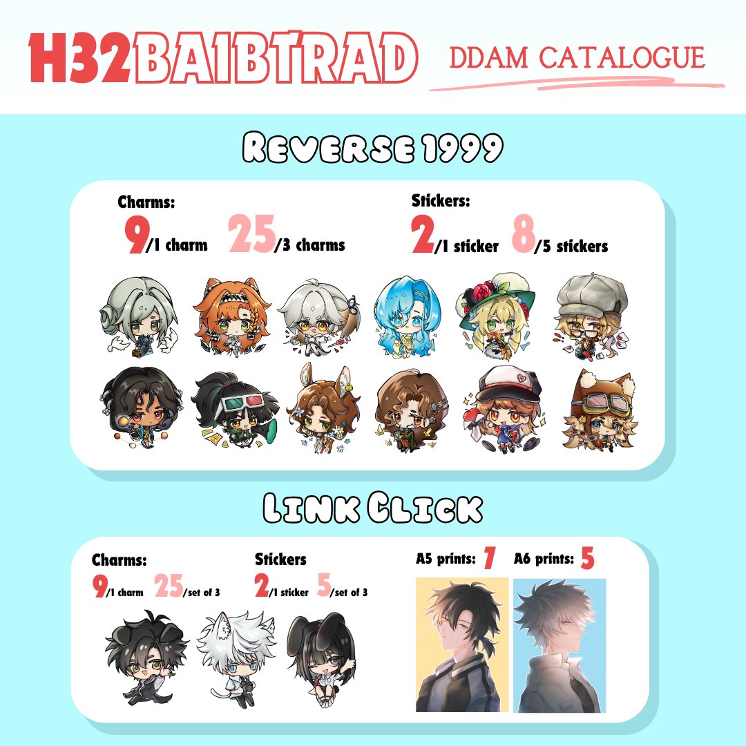 baibtrad's tweet photo. DDAM catalogue‼️
I'll be boothing for the first time at #DokiDokiAnimeMarket on 8-9th June
I'll be at booth H32 (Chizuboba), with @eebybb and @kitsmitts ✨ please come pay us a visit if ure attending DDAM!
#ddam #ddamsg #ddam24 https://t.co/bKMFizT56B