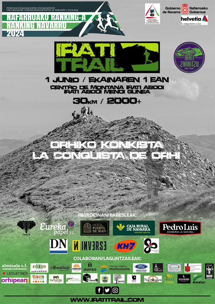 Mañana se celebra la #IratiTrail, una carrera con salida y llegada en el Centro de Montaña Abodi, pasando por la cima de #Orhi. Puedes acervarte a disfrutar del ambiente deportivo y a animar a los y las corredoras.

#irati #iraty #abodi #ori