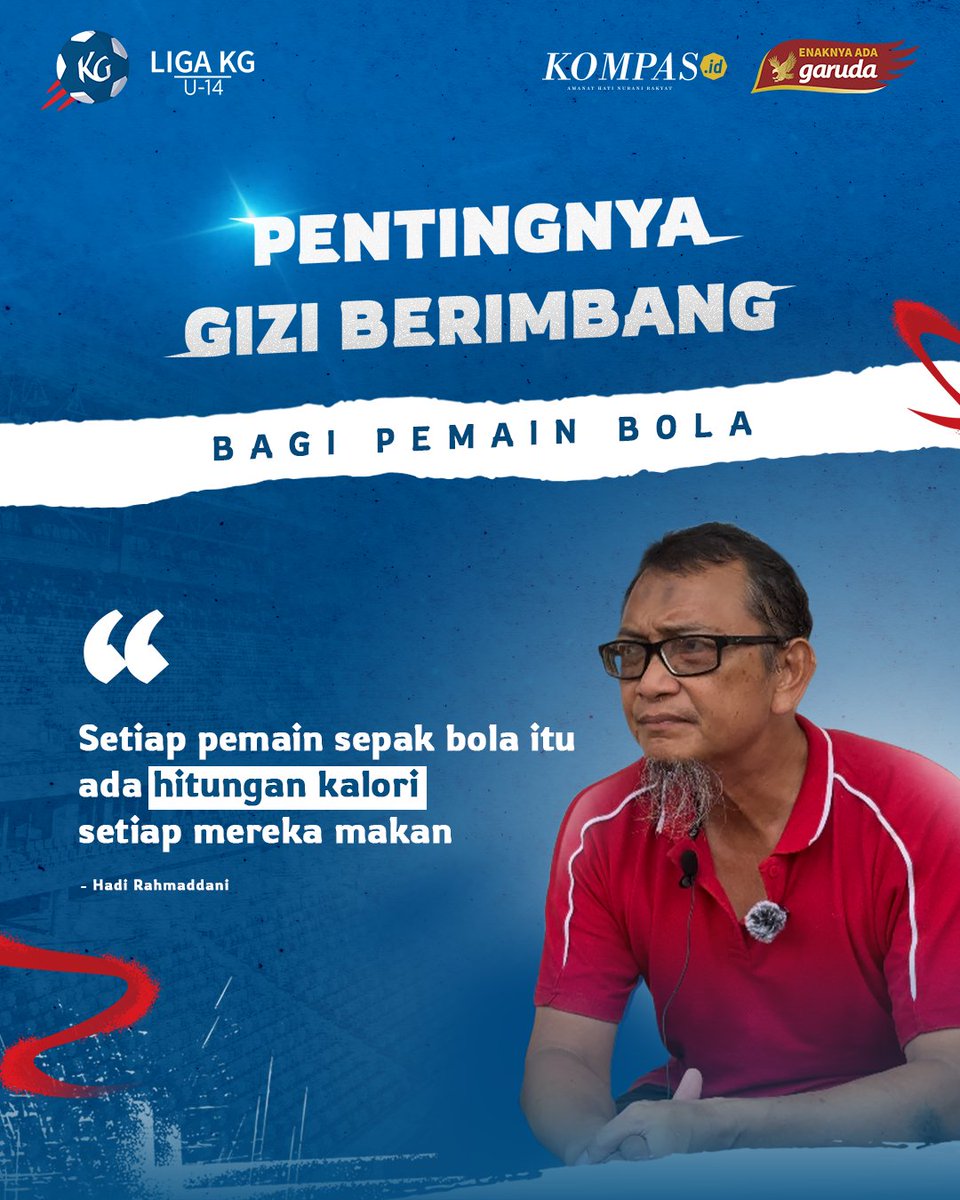 Memiliki gizi berimbang sangat penting bagi pesepak bola agar stamina tetap terjaga. Bahkan sampai kalori pun ternyata cukup diperhitungkan, Sob! 

Powered by <a href="/kacang_garuda/">Kacang Garuda</a>
Managed by <a href="/hariankompas/">Harian Kompas</a>

#LigaKompasKacangGaruda2023 #AyokMainLagi #JanganNontonBolaTanpaKacangGaruda