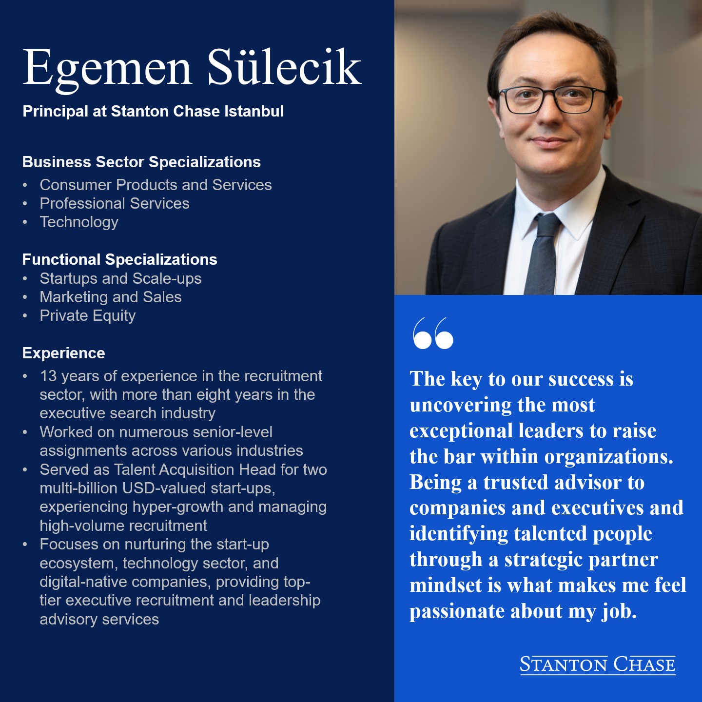 Stanton Chase on X: &ldquo;📢 Introducing Egemen Sülecik, a Principal at 