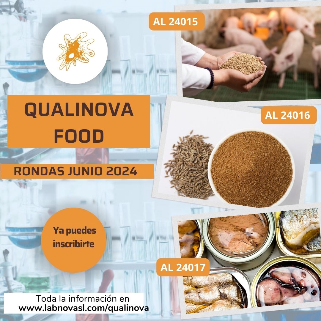 𝐑𝐨𝐧𝐝𝐚𝐬 𝐩𝐫𝐨𝐠𝐫𝐚𝐦𝐚 𝐐𝐔𝐀𝐋𝐈𝐍𝐎𝐕𝐀 𝐅𝐎𝐎𝐃 - 𝐉𝐔𝐍𝐈𝐎 2024

🐷 Análisis físico-químico en #pienso de porcino - Envío 18/06

🍃 Análisis microbiológico en #especia (comino) - Envío 24/06

🐠 Análisis microbiológico en #pescado - Envío 17/06

#ProficiencyTest