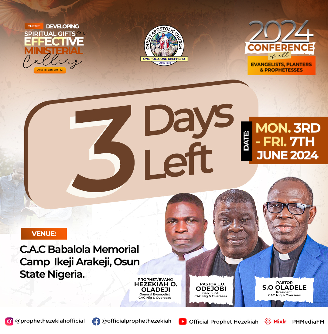 3 days to go!

Let's come together in faith and fill our hearts with divine knowledge.

#EPIC24
#spiritualgifts
#MinistersConference
#PHMedia
#spreadingthegospel