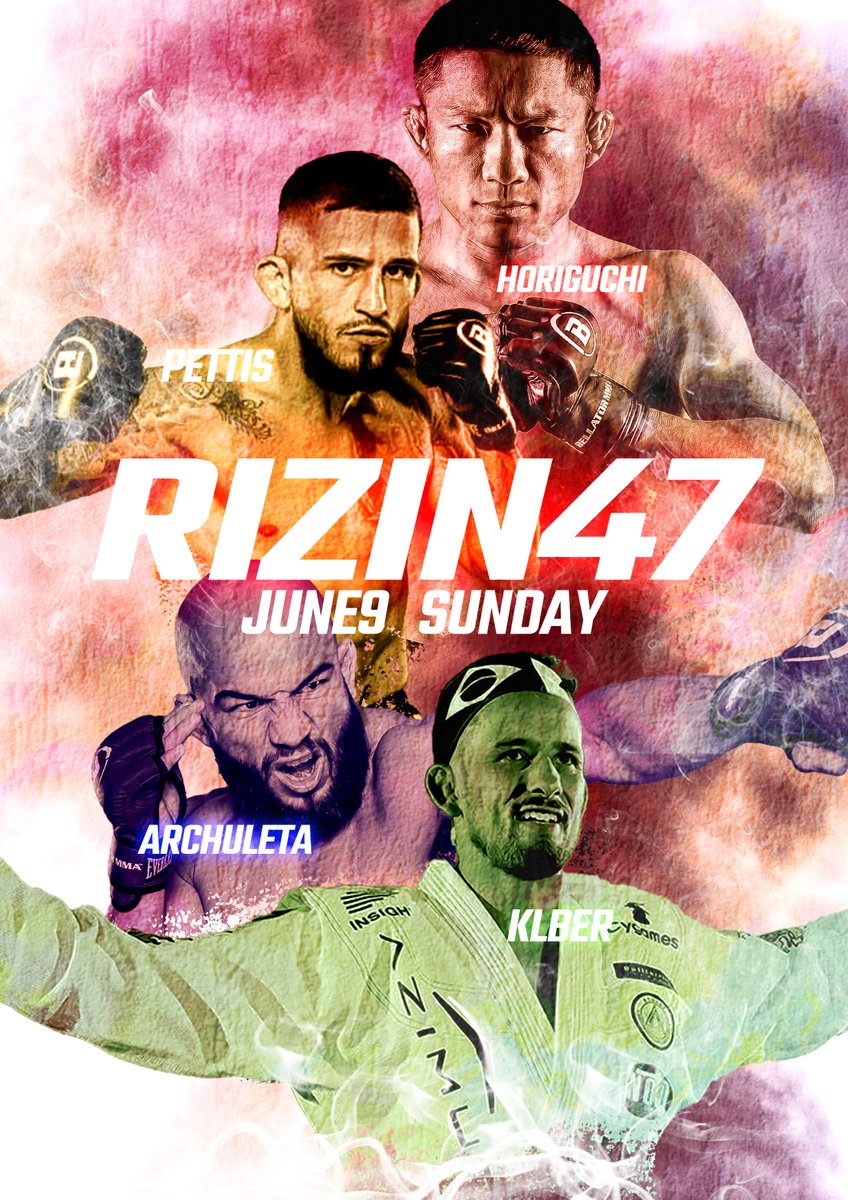 RIZIN.47 B2サイズポスター堀口恭司 セルジオ・ペティス
