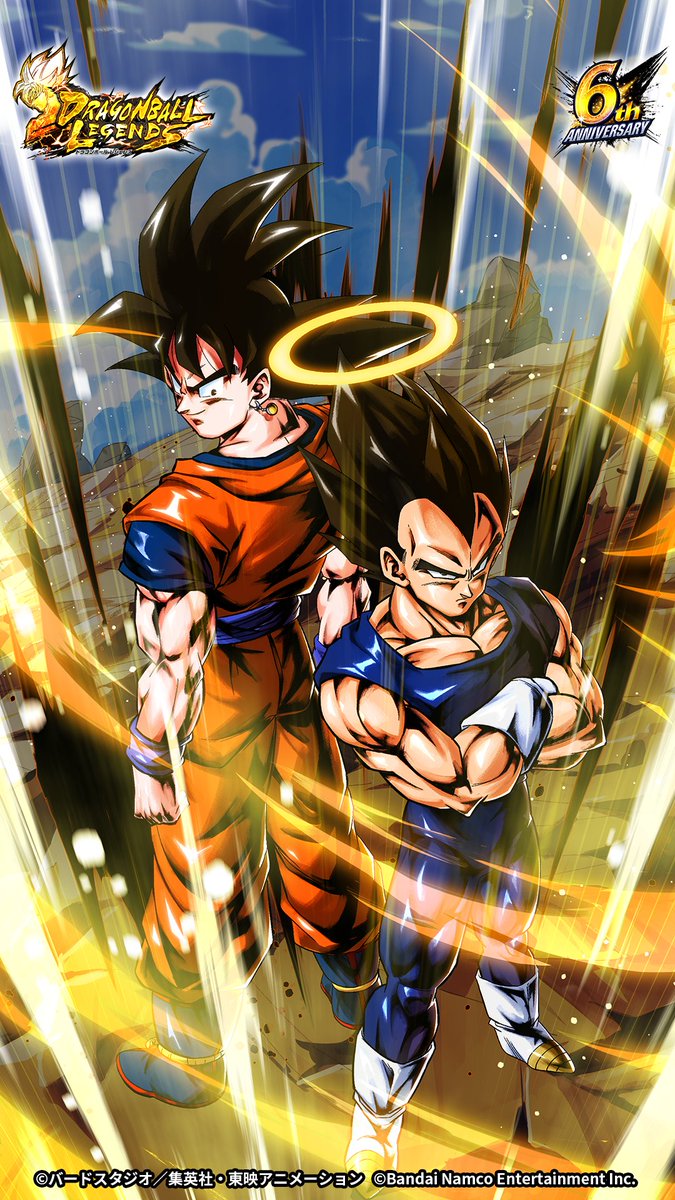 ベジータ＆孫悟空」「超サイヤ人ゴッドSS 孫悟空＆ベジータ」の壁紙を