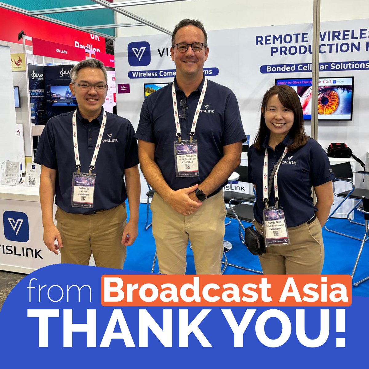 #BroadcastAsia has now ended. We want to express our gratitude to all who stopped by – thank you from our team! It was a pleasure meeting you and helping kickstart your productions. Looking forward to reconnecting with you soon!

#TheVislinkDifference #TakingLiveContentFurther