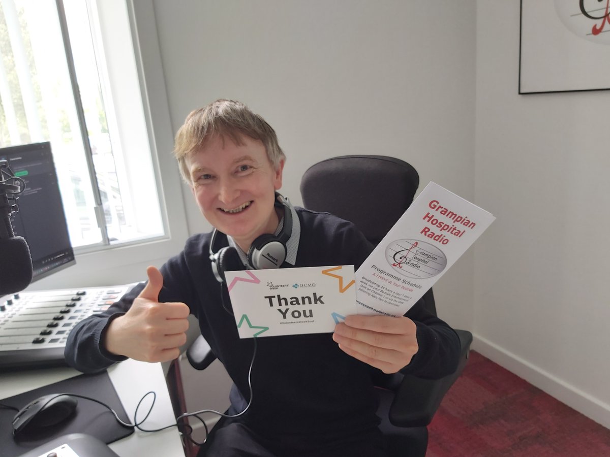 Fantastic promoting #VolunteersWeekScot #TheBigHelpOut and all things volunteering on the always excellent Grampian Hospital Radio @GrampianHR @TheSliceonGHR @Aberdeen_ACVO @VolScotland @TheBigHelpOut24 @TSIScotNet