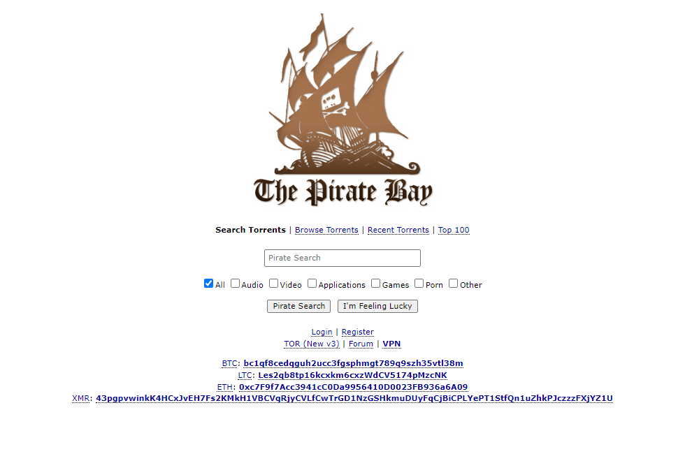19 years of evolution of web design trends. The Pirate Bay homepage in 2005 vs. The Pirate Bay homepage in 2024 #WebDesignHistory