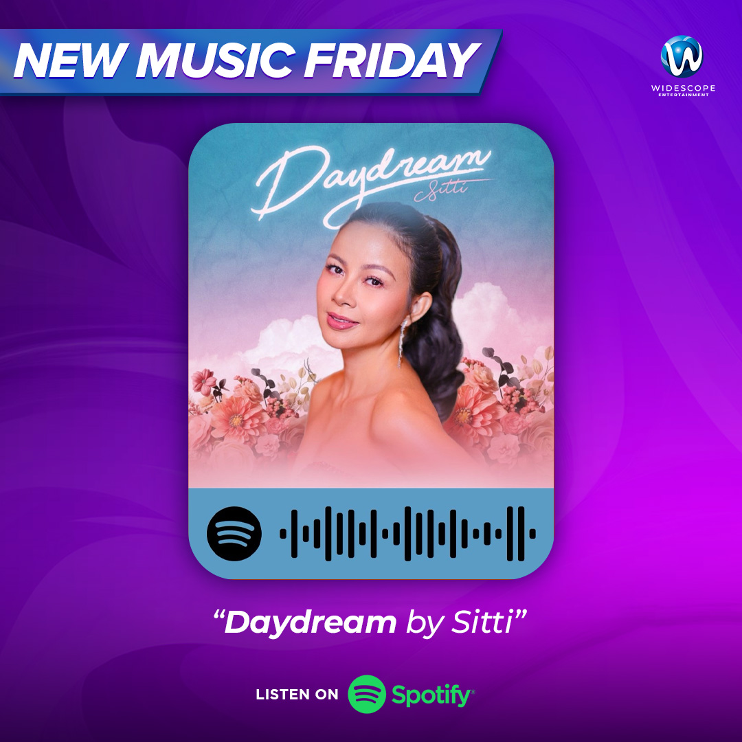 Are you ready to immerse yourself in a beautiful DAYDREAM? 🎶

Press play on Spotify's New Music Friday with Sitti Navarro's new soulful single! Tune in now at orcd.co/sitti_daydream  and feel the love 🌷🌟

#Spotify #WidescopeEntertainment #IconsMusic #Daydream #Sitti