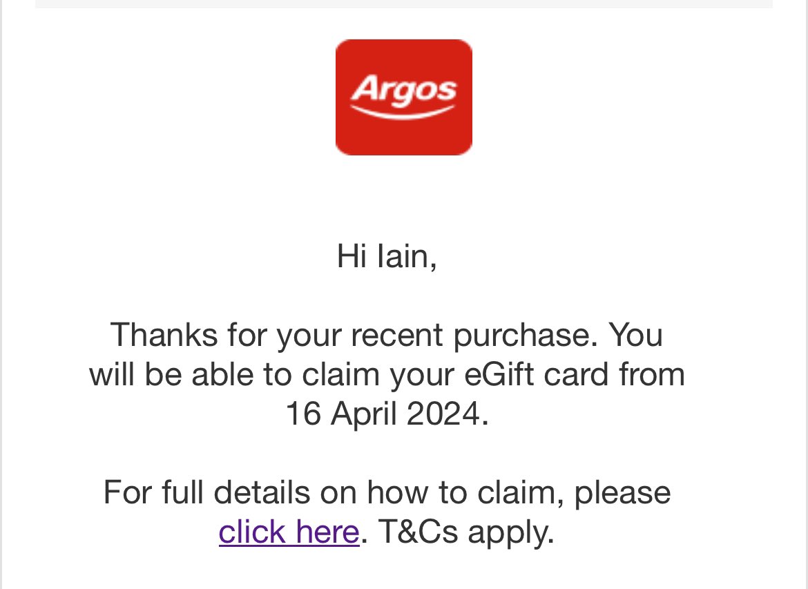 AverageYoungsy's tweet photo. @Argos_Online if I receive this email. How helpful is it? I have just tried to redeem my e-gift card to find that I have apparently missed the end date that is not stated in my email received. Your customer services team are less than helpful. https://t.co/ufJVJ27m3v