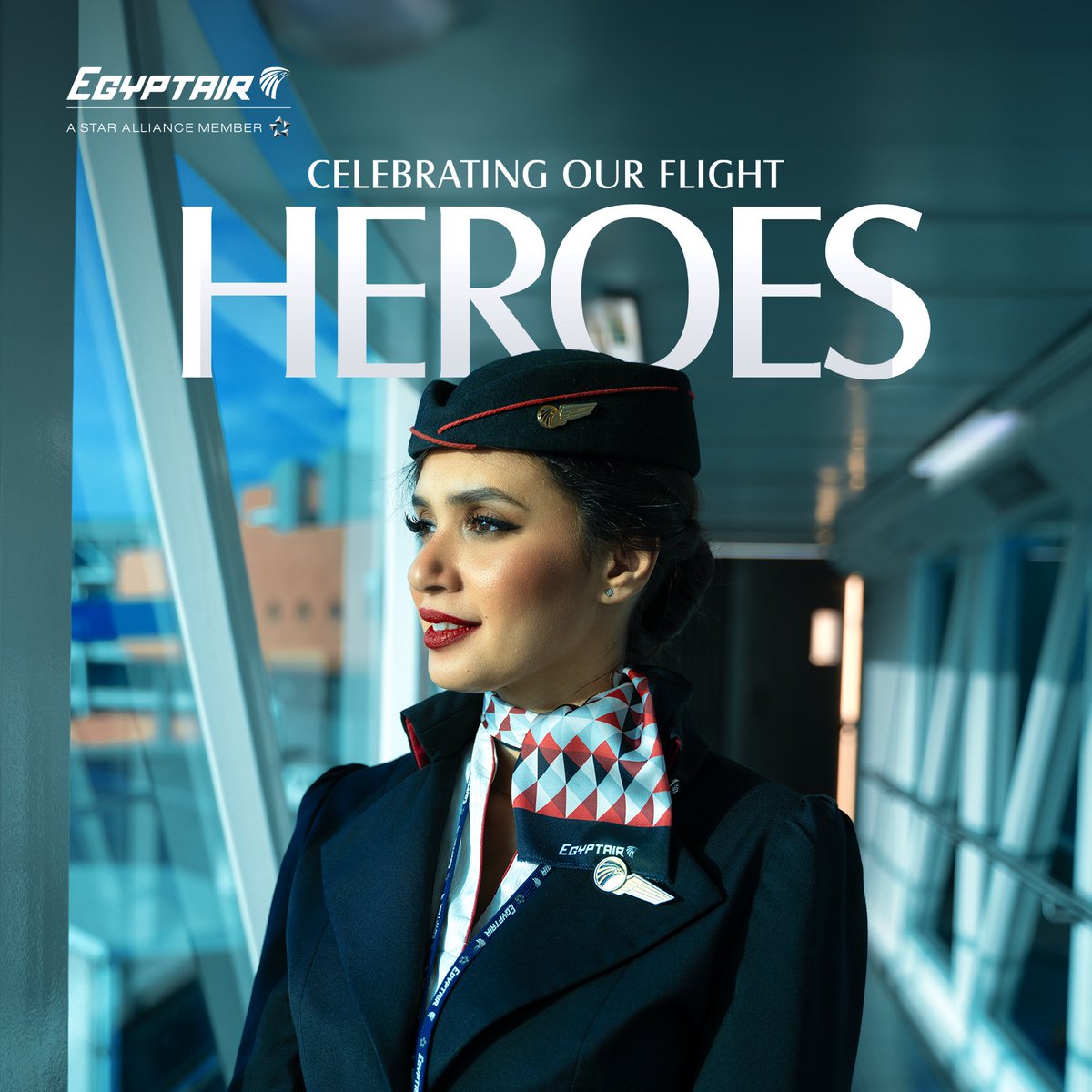 On International Cabin Crew Day, #EGYPTAIR salutes the heart and soul of our flights – our incredible cabin crew! Thank you for your dedication and warm hospitality.