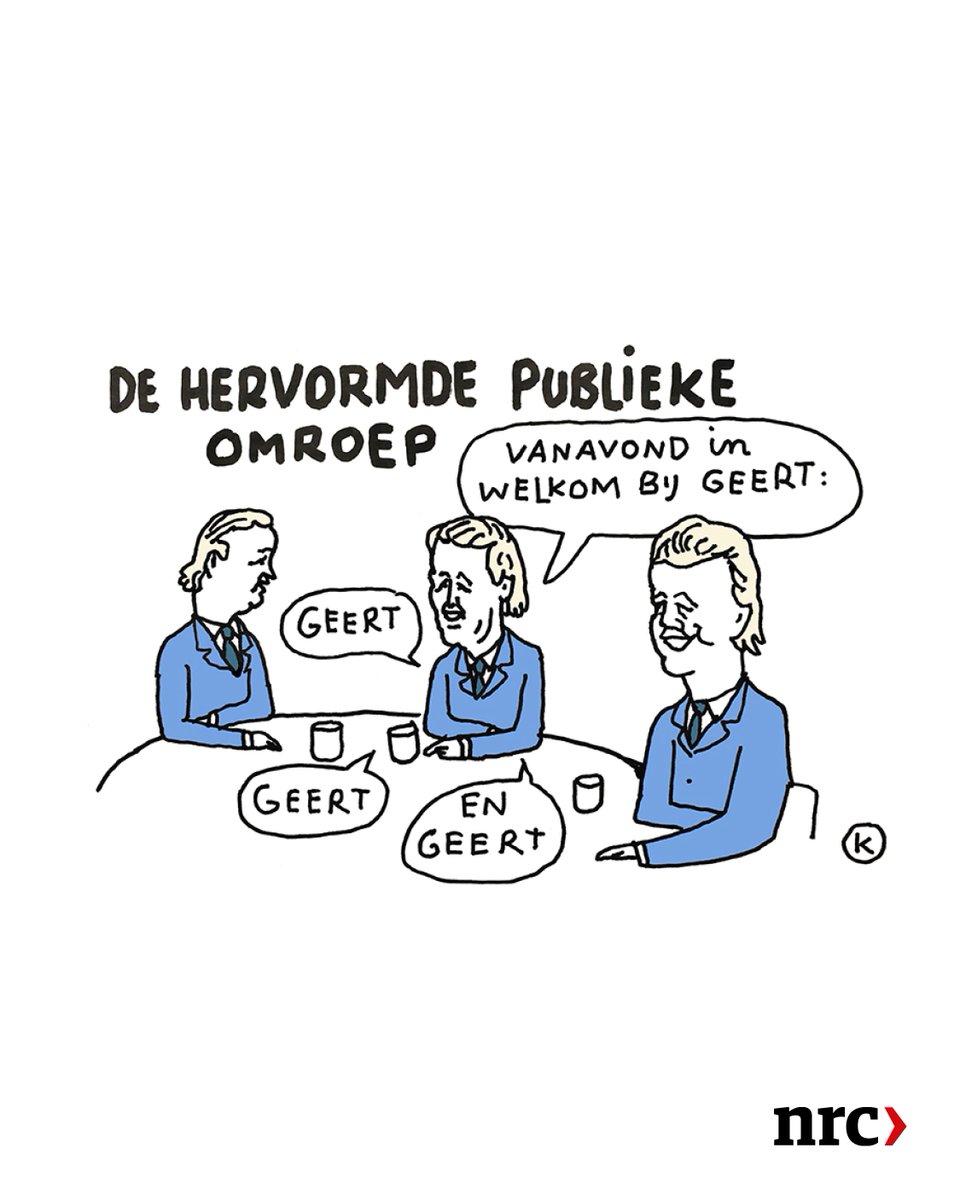 De dagelijkse tekening van Kamagurka (@LucZeebroek) bij het nieuws.