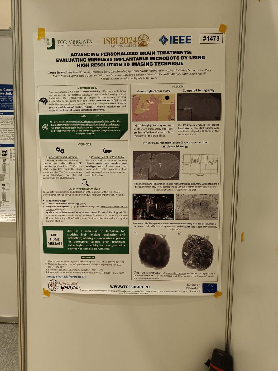 crossbrain_eic's tweet image. Our team mate Teresa presenting the advancing personalized brain treatments yesterday at #ISBI2024  in Athens 💪!
biomedicalimaging.org/2024/
@EUeic #neurotech #innovations #medtech