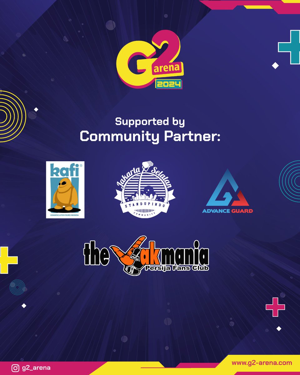 G2_arena's tweet photo. Event ini juga didukung oleh beberapa komunitas, yang mau nonton offline langsung aja Dateng di tanggal 26-30 Juni, dipuncak acaranya nanti akan ada funmatch bareng guest star kita. https://t.co/Q5hjiweF1M