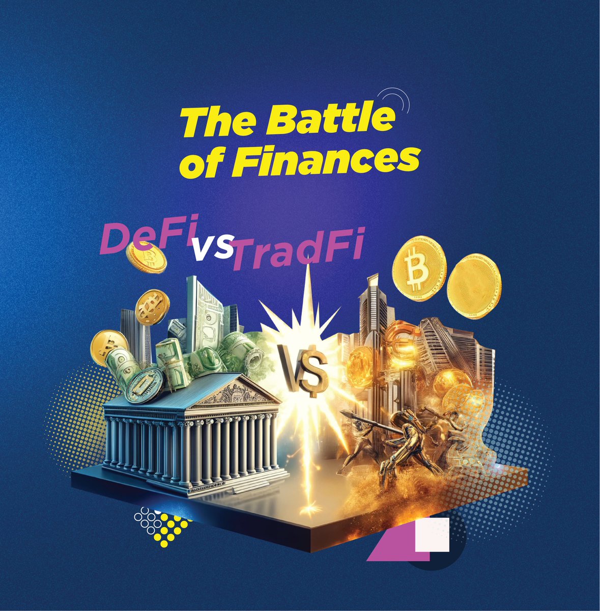 blockguard1's tweet photo. Do you think DeFi can eventually replace traditional finance?   Read our blog to learn the unique strengths and weaknesses of both decentralised and traditional finance, then comment to let use know what you think!  🔗 Read: https://t.co/CQ1Y3aIC98⁠ #DeFiVsTradFi https://t.co/EthfyE6h9z