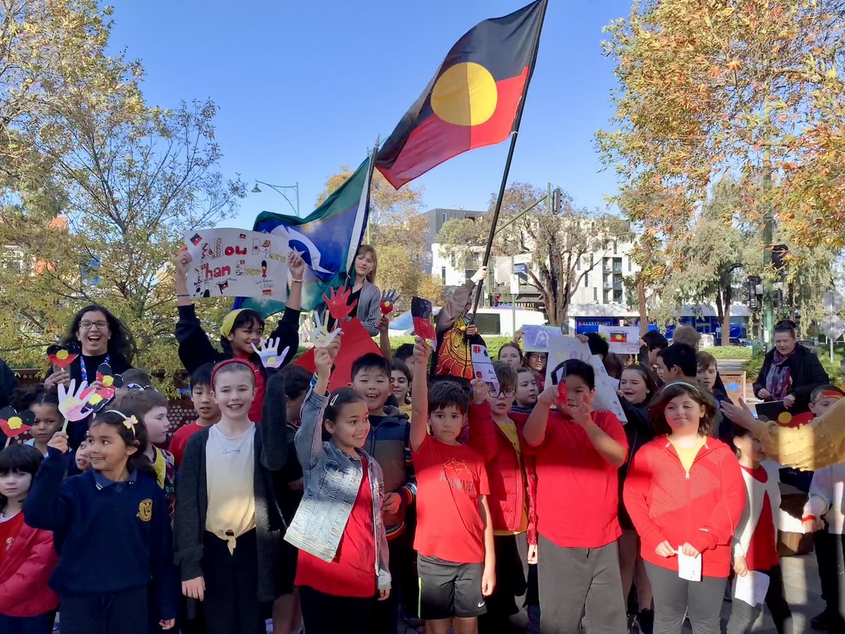 vgridley's tweet photo. @SJPSMitcham Today our community walked around Mitcham to spread the message of #reconciliation @MelbCathSchools https://t.co/qG2kNGWutL