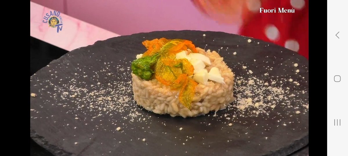 Risotto con fiori di zucca e alici  #fuorimenu