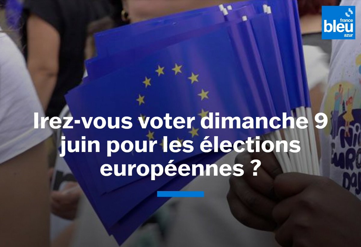 VOUS AVEZ LA PAROLE - Irez-vous voter pour les élections européennes dimanche 9 juin dans les Alpes-Maritimes ? On attend vos appels ce lundi ou vos messages vocaux ici : l.francebleu.fr/6kI8