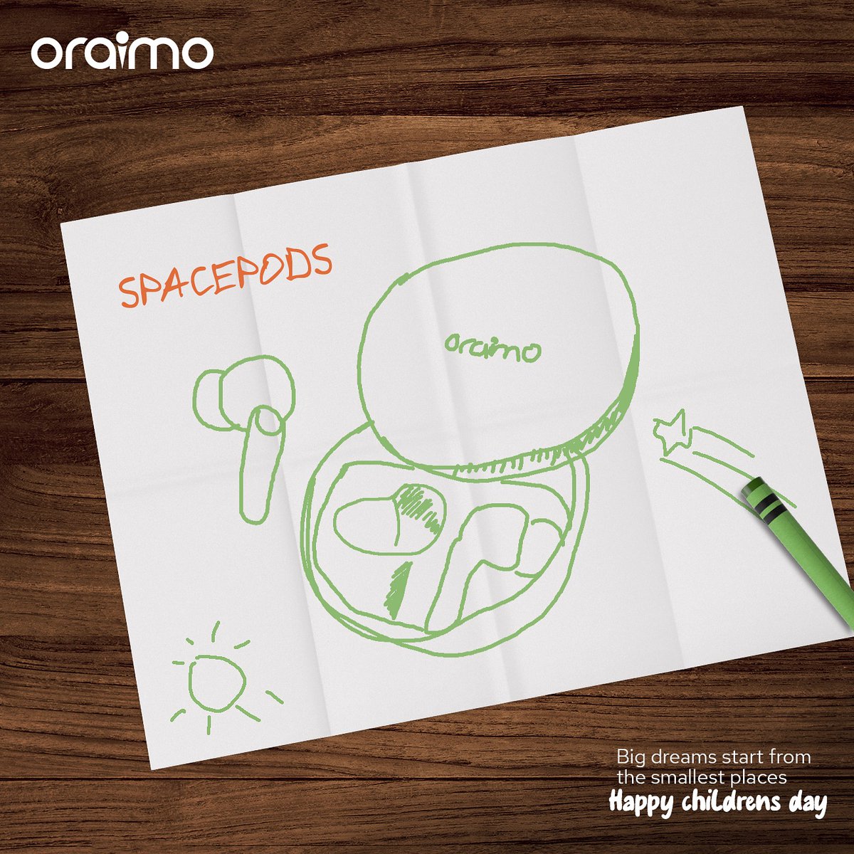 🎨Color Your Tunes with #oraimoSpacePods Download our image, using your favorite colors to personalize your pair.
Post your colored masterpiece with #oraimoArtGH and the most vibrant design will win an oraimo product!