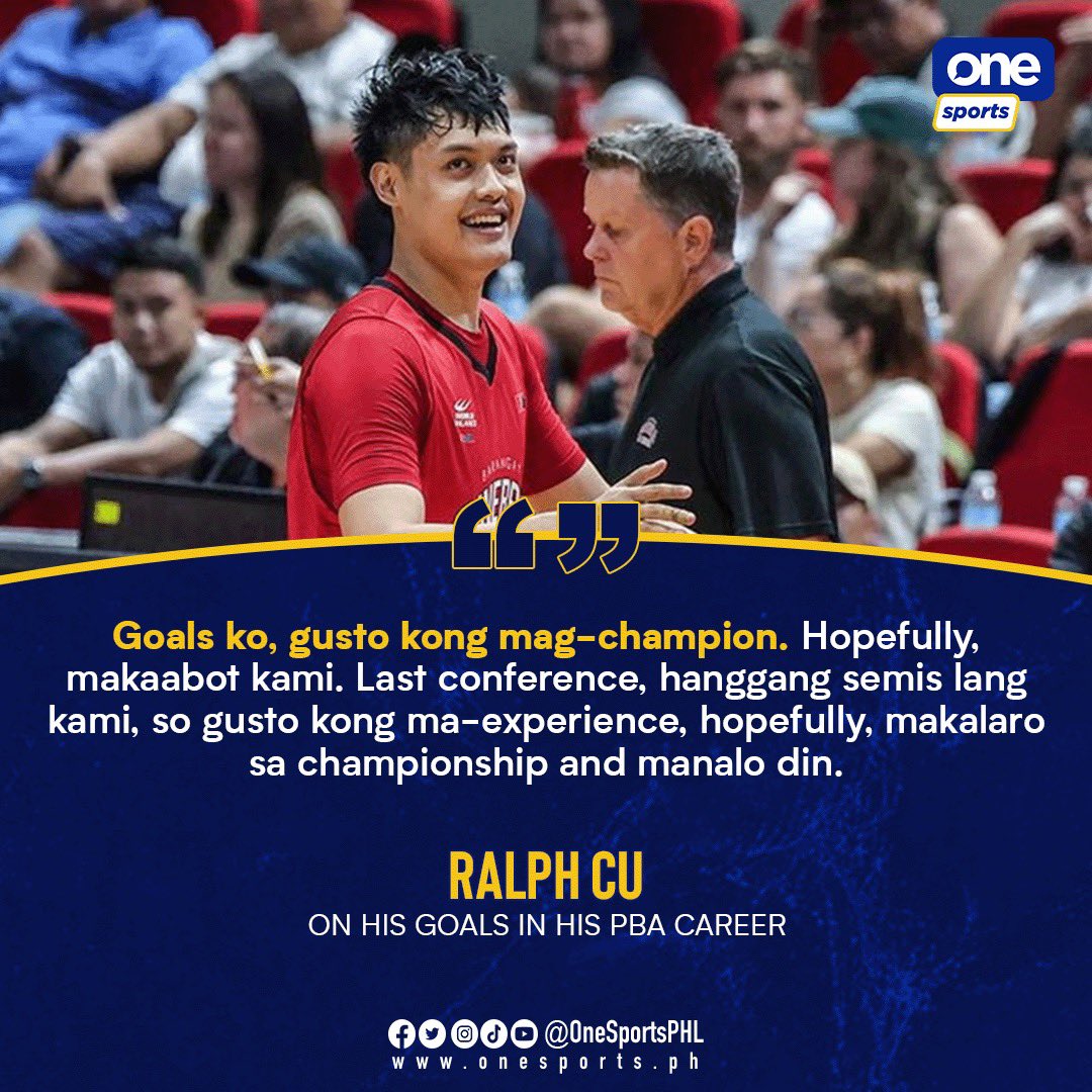 ONE WIN AWAY 🔥

Ralph Cu could fulfill one of his PBA goals tonight in the deciding Game Seven of the Philippine Cup semifinals between Ginebra and Meralco.

#PBASeason48 #PBAAngatAngLaban