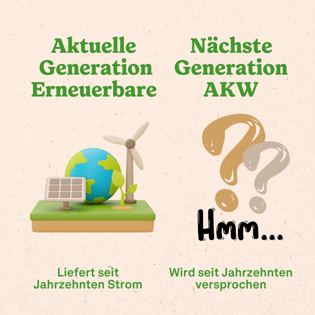 Wir setzen auf das, was es schon gibt und seit Jahrzehnten bestens funktioniert, anstatt in Umfragen die Leute mit irgendwelchen Träumereien zu beschäftigen. Willst du das auch? 

Dann stimme jetzt JA zum #Stromgesetz und mach die Energiewende möglich.🌞
tagesanzeiger.ch/energie-und-ak…