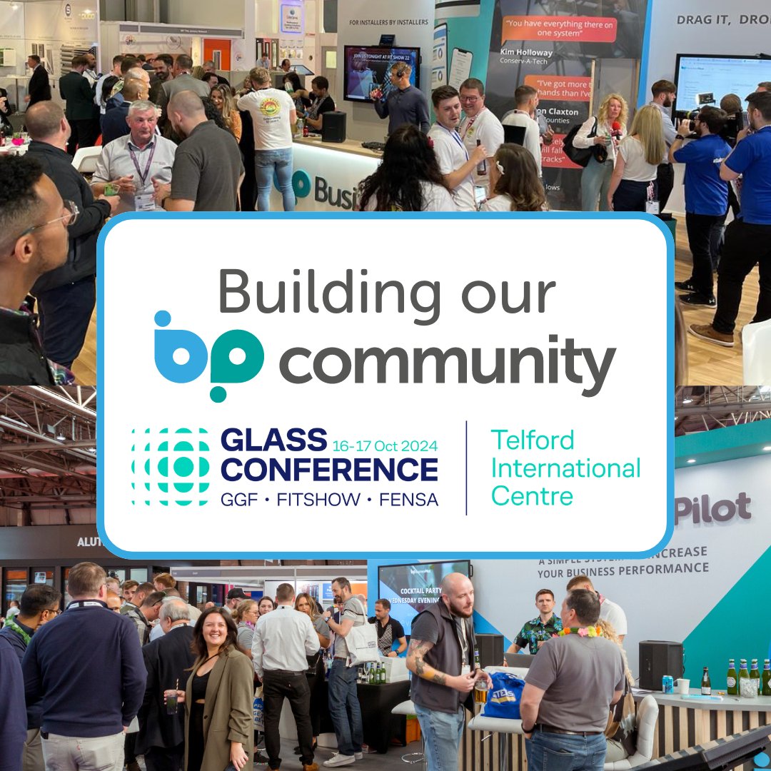 We’re so pleased to be sponsoring @GlassConference, the new must-attend event brought to the industry by @fitshow, @FENSAuk & @GGF_News. Will we see you in Telford on 16 & 17 October? #BPCommunity #GlassConference24