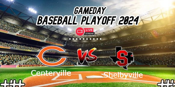 Shelbyville vs Centerville🚨⚾️Baseball Playoff🚨
📺Live On: bit.ly/3wobsBl
 today @ 4p.
<a href="/cvilletigerstx/">Centerville ISD Athletics</a> <a href="/CoachHardee/">Clay Hardee</a> <a href="/LatexoAthletics/">Latexo Athletics</a> <a href="/coachanderson78/">Samantha Anderson</a> <a href="/Big_James042806/">James Wright</a> <a href="/Slym1989/">Slym Train</a> <a href="/acampbell3031/">Anthony_Campbell44</a> <a href="/SHS_Baseball18/">Shelbyville Dragons Baseball</a> <a href="/Shelbyville_ATH/">Shelbyville Athletics</a> <a href="/SHSsoftball_/">Shelbyville Softball</a>