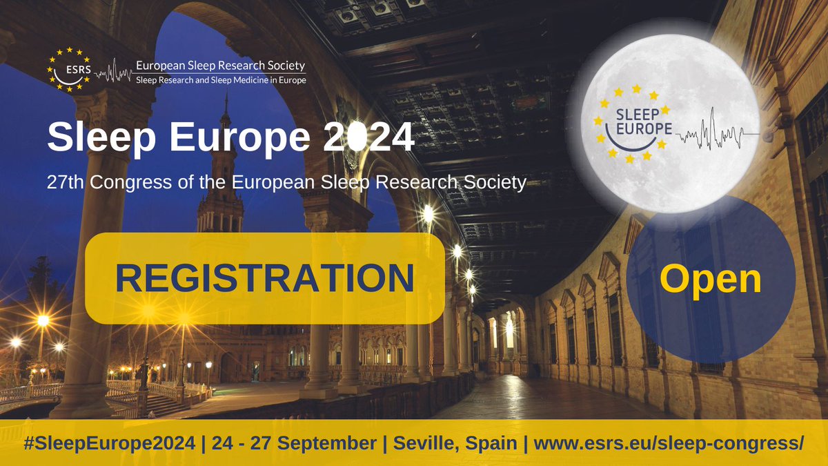 🕒Today is the FINAL day for Early Bird Registration for #SleepEurope2024. Seize this opportunity to save on costs and experience comprehensive #sleepscience discussions, networking, and more in beautiful Seville, Spain. Join us from 24 – 27 September! 🔗ow.ly/in8W50S1NQJ
