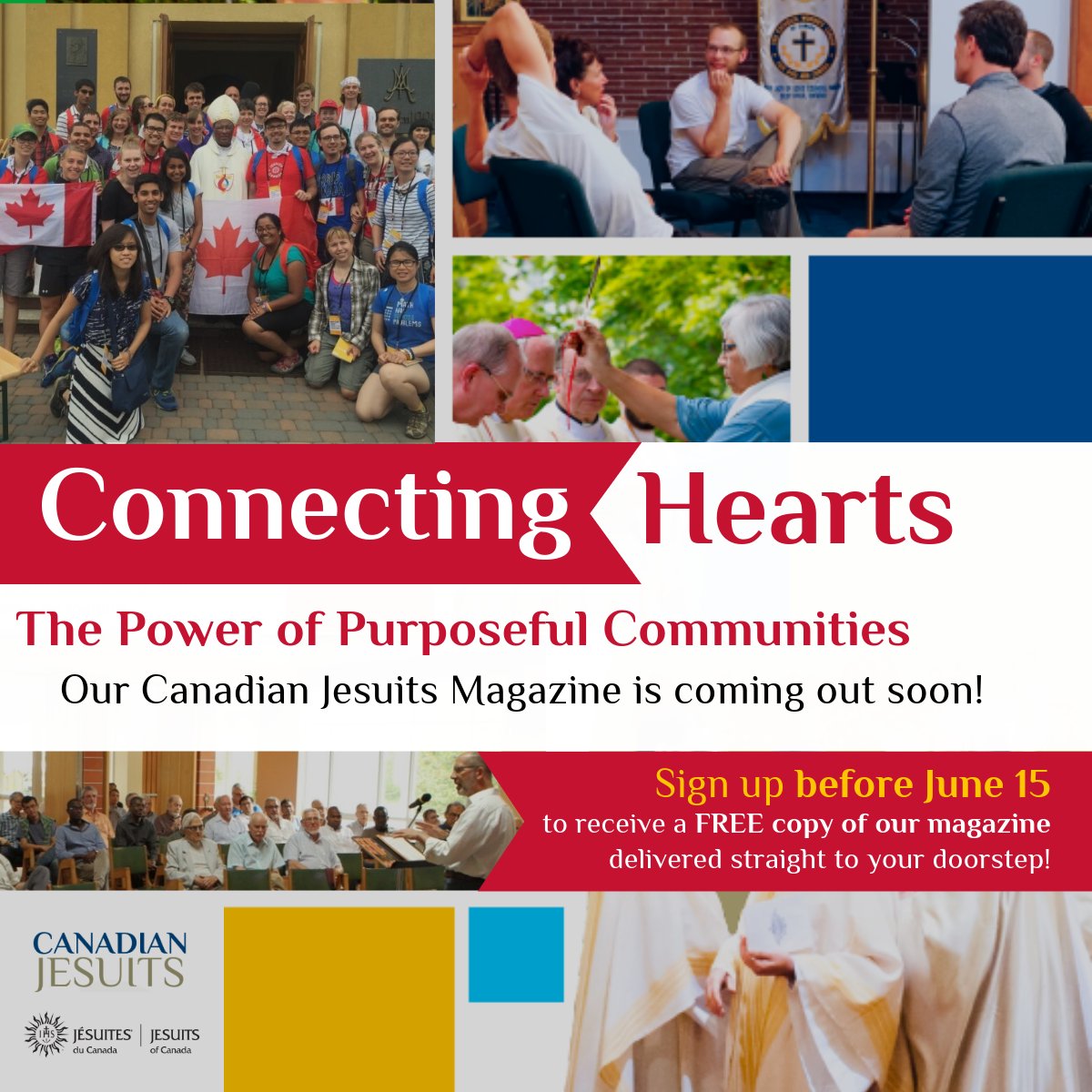📣 The Canadian Jesuits Magazine is coming soon!

Explore how we embody the Gospel by creating authentic, inclusive communities where each person is transformed by the Spirit. 🧎🏽

📬 Sign up before June 15 to get a FREE copy delivered to your doorstep! bit.ly/4bAPc3T