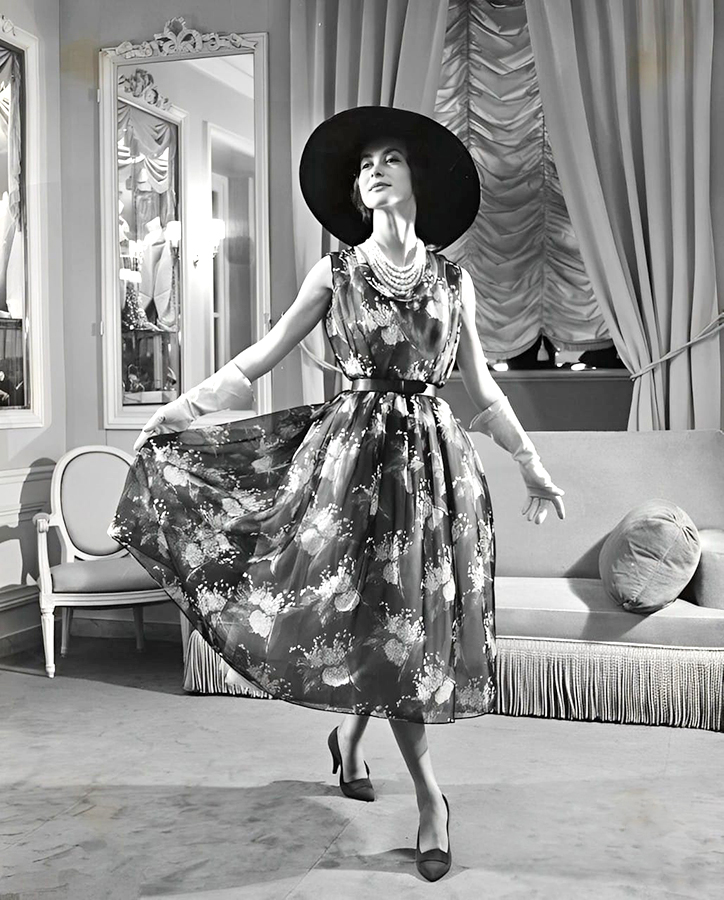 Christian Dior style in 1957