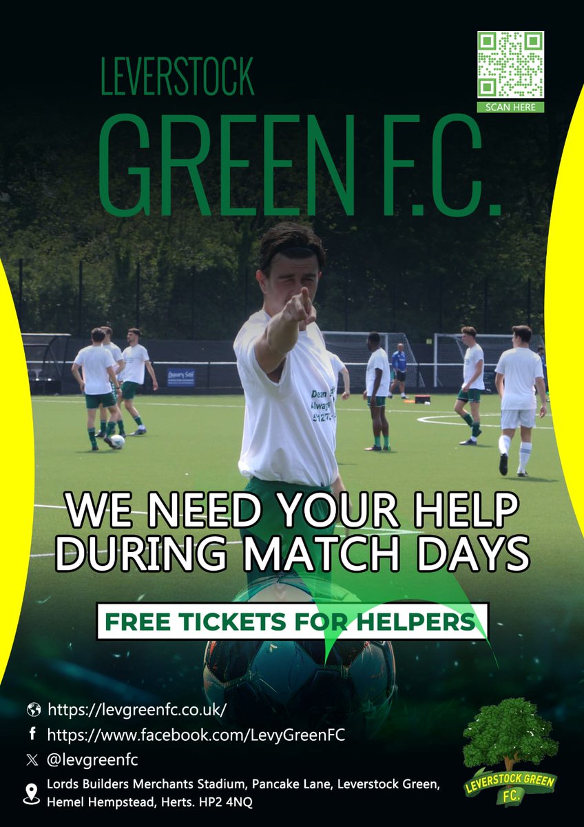🚀 Exciting News! Step 4 is Coming! 🏅

We're looking for enthusiastic Match Day Helpers! 🙋‍♂️🙋‍♀️

Interested in volunteering? Contact Emma Smart at eslglfc@hotmail.co.uk

🔗 All club info: linktr.ee/levgreenfc

#VolunteersNeeded #MatchDayHelpers #Step4