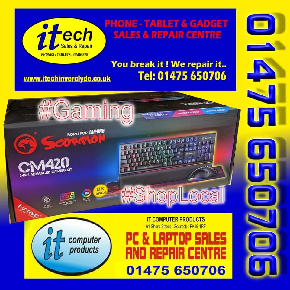 It's #FeelGoodFriday 😀
@ITComputerPro - @itechInverclyde Shore Street Gourock  shop open 9 to 5.

#ComputerBuilds #computeraccessories   #Inverclyde #Gourock #ChooseLocal #ScotlandLovesLocal