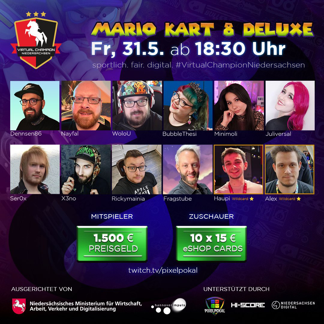Juliversal (@juliversal) on Twitter photo Heute ab 18:30 Uhr startet ein tolles Mario Kart-Turnier! Es gibt starke Gegner, also Daumen drücken! 😂 Und Ihr könnt dabei auch was gewinnen. 🥳 Danke an <a href="/Pixelpokal/">Pixelpokal @ HI-SCORE</a> ❤️ Heute ab 18:30 Uhr startet ein tolles Mario Kart-Turnier! Es gibt starke Gegner, also Daumen drücken! 😂 Und Ihr könnt dabei auch was gewinnen. 🥳 Danke an <a href="/Pixelpokal/">Pixelpokal @ HI-SCORE</a> ❤️