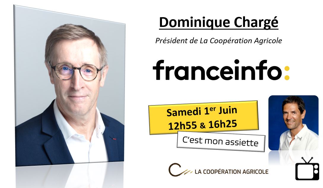 #Media | À l'occasion de la 10e #SemaineLCA2024, notre président sera l'invité de l'émission 'C'est mon assiette' présentée par @b_thomasson demain 📺 Il détaillera sa vision de l’#agriculture en coopérative et abordera les enjeux des filières alimentaires de la terre à l'🍽️ !