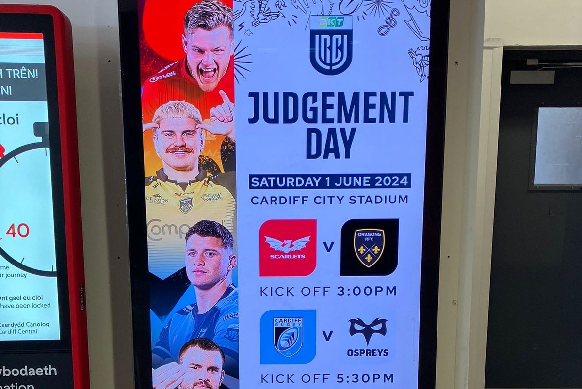 RouteMediaUK's tweet photo. Ready to Get Seen by Thousands Heading into Cardiff This Weekend?👀

Our screens are perfectly positioned in Cardiff Central Station!

Looking for the #rightroute? Rail is the way to go🚆 

@transport_wales @Cardiff_Rugby @GlamCricket https://t.co/hpKV2Gcr5Z