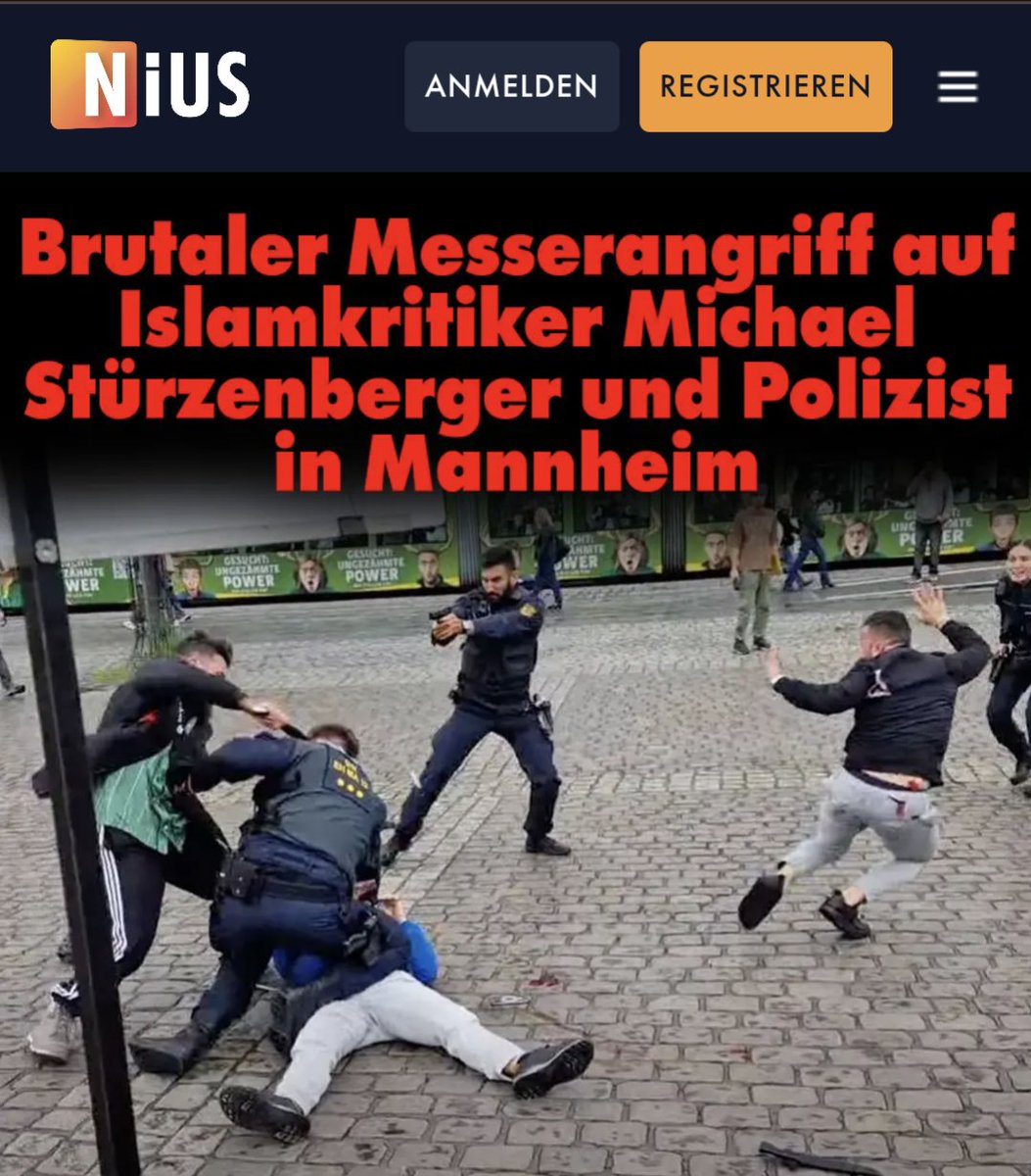 BREAKING NIUS: Messerangriff auf Islam-Kritiker Michael Stürzenberger und mutigen Polizisten. nius.de/common/brutale…